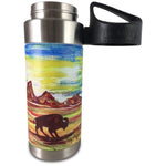 Load image into Gallery viewer, Vacuum Insulated Water Bottle - Artist Series by Abby Paffrath - totanka lid off