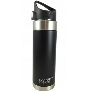 Vacuum Insulated Water Bottle - Black 20 oz Arctic Blue