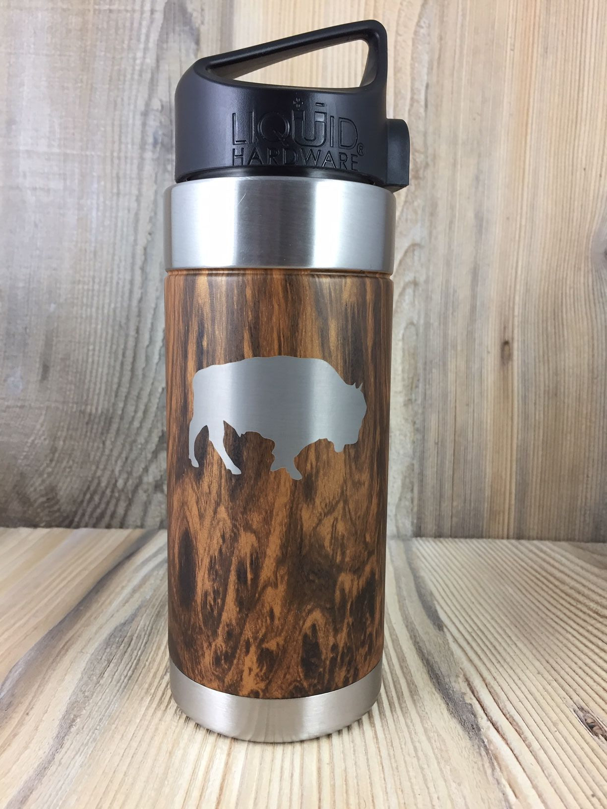 Stainless Steel Water Bottle - Bison, Wolf, or Moose – Liquid Hardware®